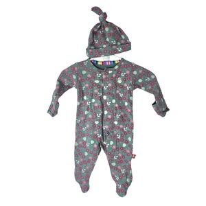 Magnetic Me Footie Floral Print Size Newborn